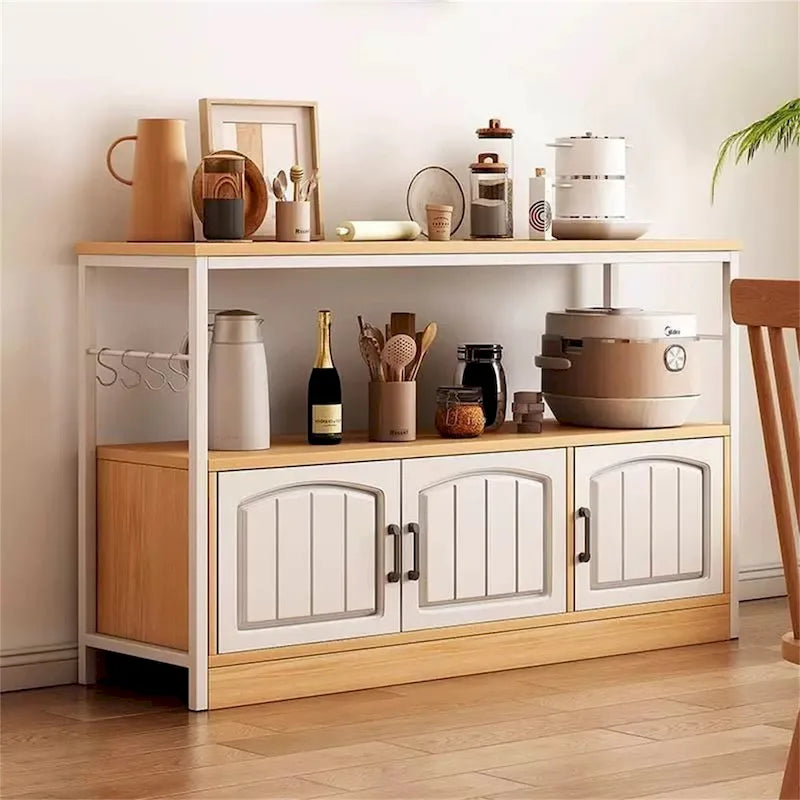 Kitchen Utility Storage Shelf with Cabinet-2
