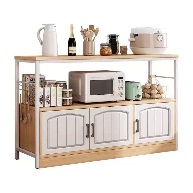 Kitchen Utility Storage Shelf with Cabinet-4