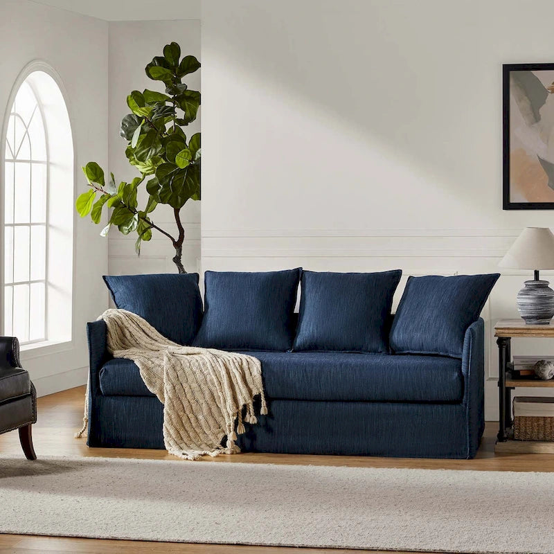 Gottfried 80 Slipcovered Sofa with Removable Cushions by HULALA HOME