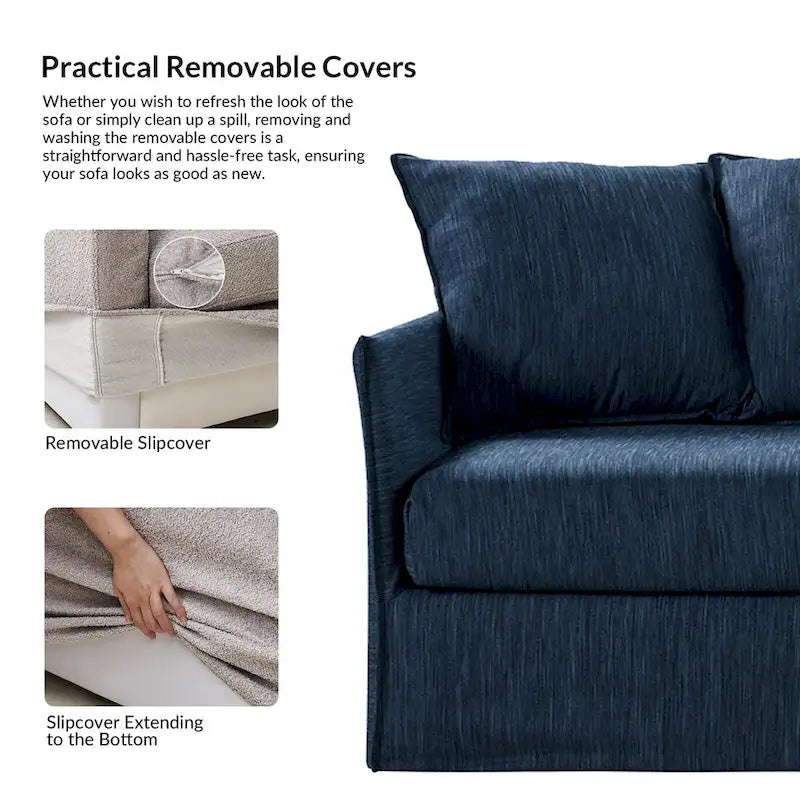 Gottfried 80 Slipcovered Sofa with Removable Cushions by HULALA HOME-8