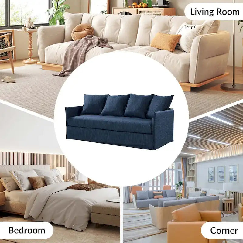 Gottfried 80 Slipcovered Sofa with Removable Cushions by HULALA HOME-10