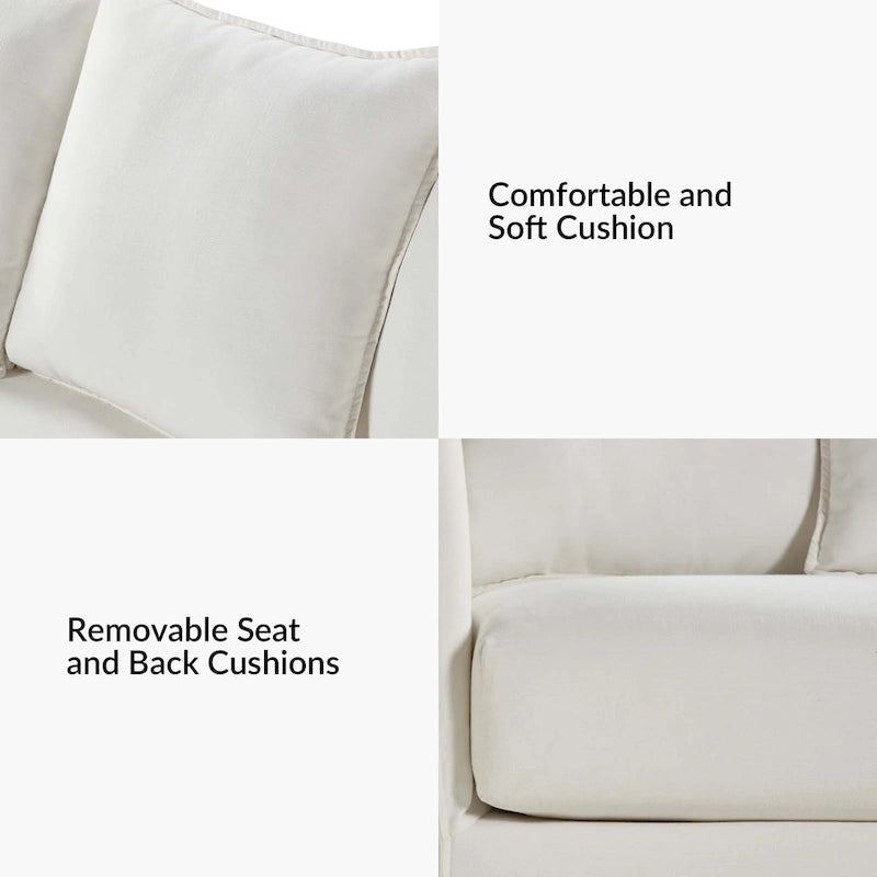 Gottfried 80 Slipcovered Sofa with Removable Cushions by HULALA HOME-15