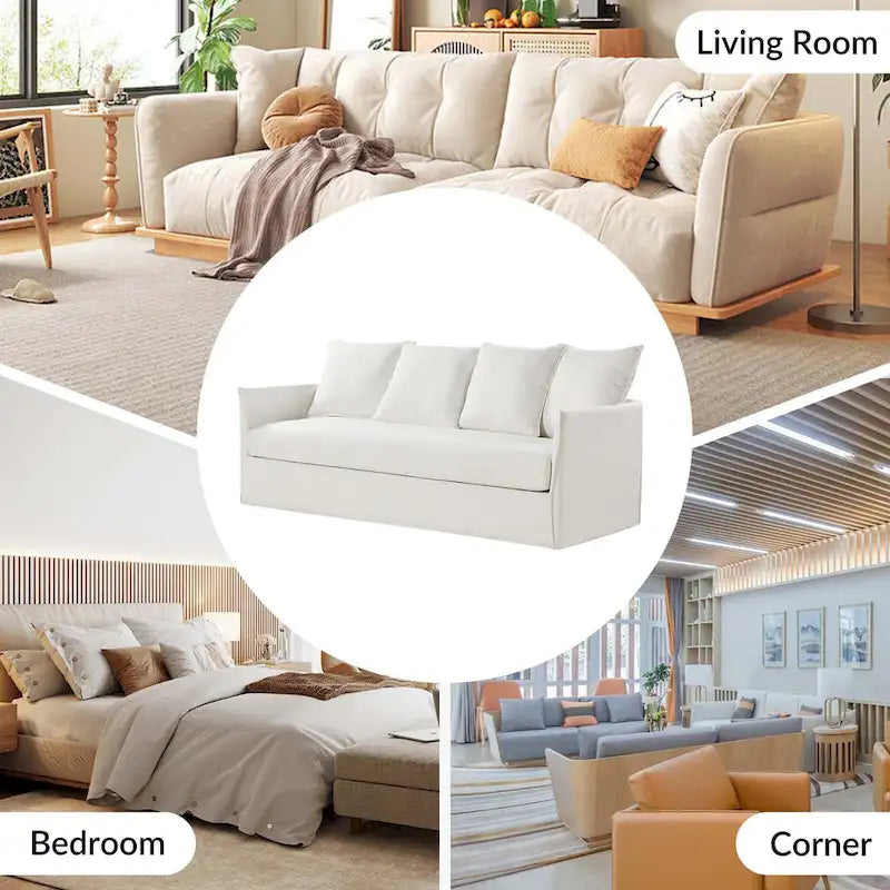 Gottfried 80 Slipcovered Sofa with Removable Cushions by HULALA HOME-17