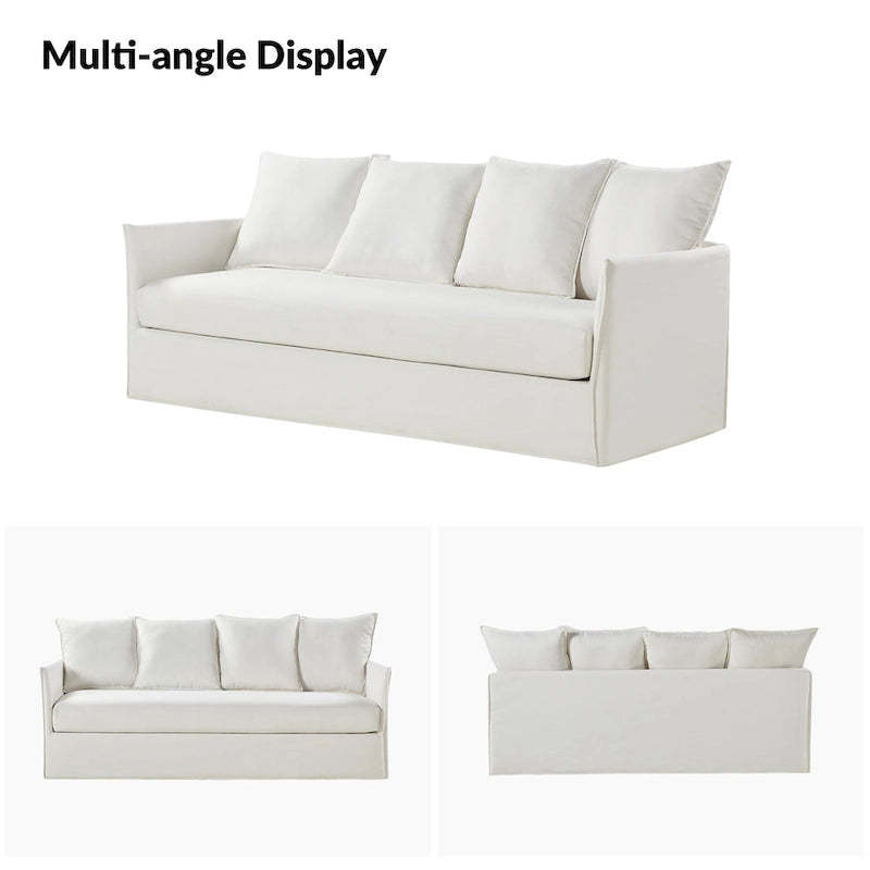 Gottfried 80 Slipcovered Sofa with Removable Cushions by HULALA HOME-18