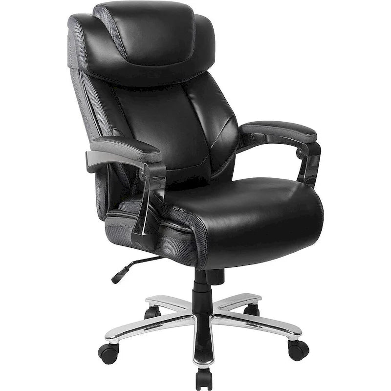 HERCULES Series Big & Tall Rated Black LeatherSoft Executive
