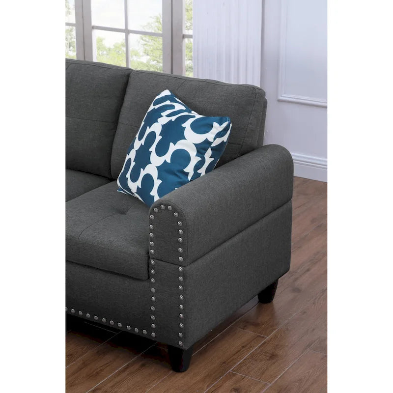 Alger 98 Wide Left Hand Facing Sofa & Chaise with Ottoman-17