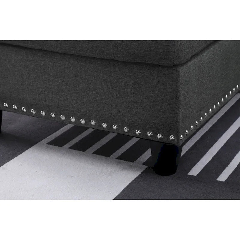 Alger 98 Wide Left Hand Facing Sofa & Chaise with Ottoman-18