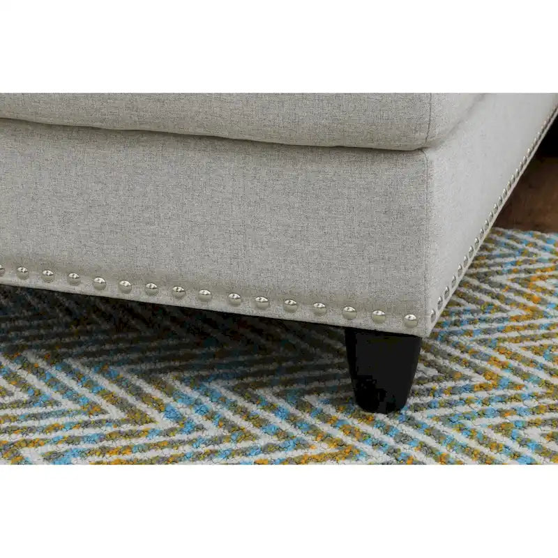 Alger 98 Wide Left Hand Facing Sofa & Chaise with Ottoman-24