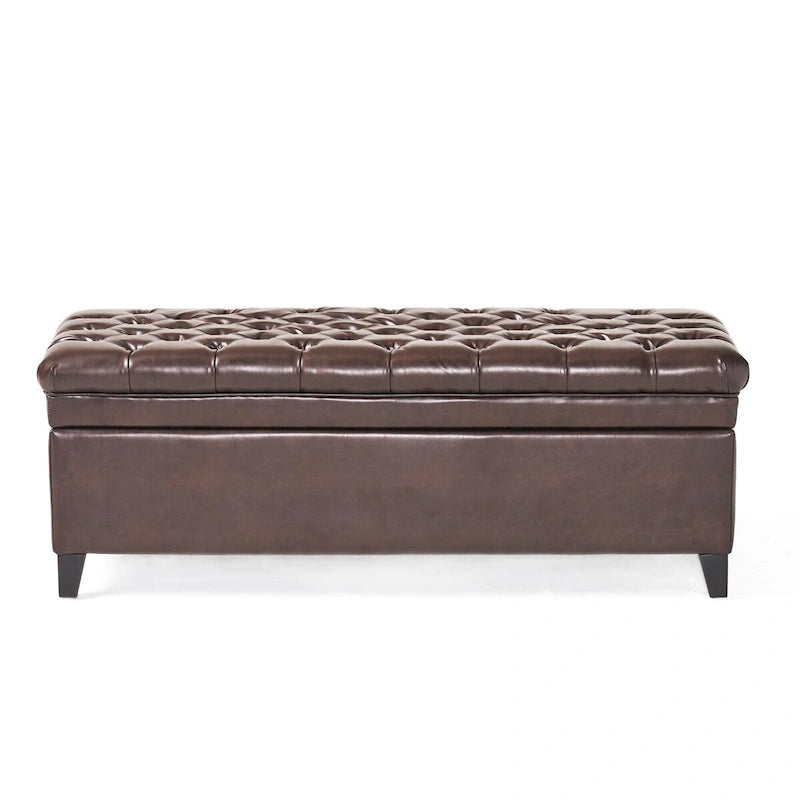 Modern Upholstered Storage Bench for Living Room Entryway-37