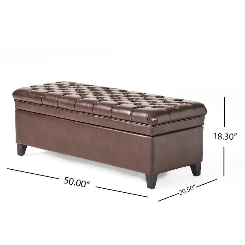 Modern Upholstered Storage Bench for Living Room Entryway-9