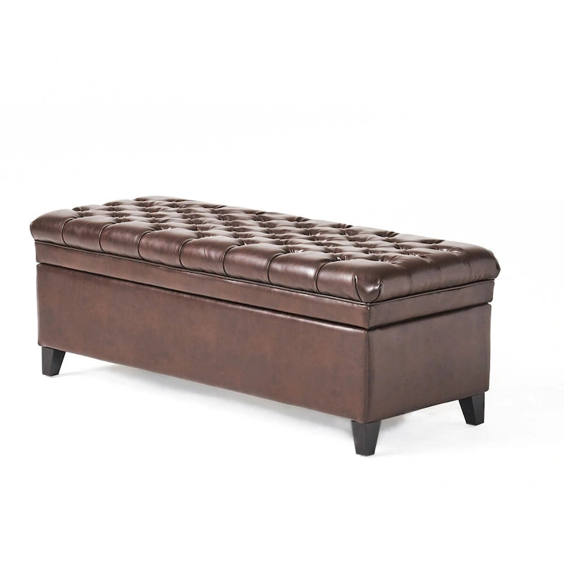 Modern Upholstered Storage Bench for Living Room Entryway-10