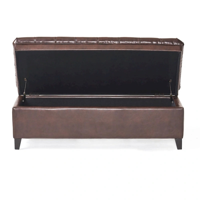 Modern Upholstered Storage Bench for Living Room Entryway-11