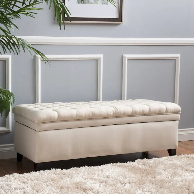 Modern Upholstered Storage Bench for Living Room Entryway-18