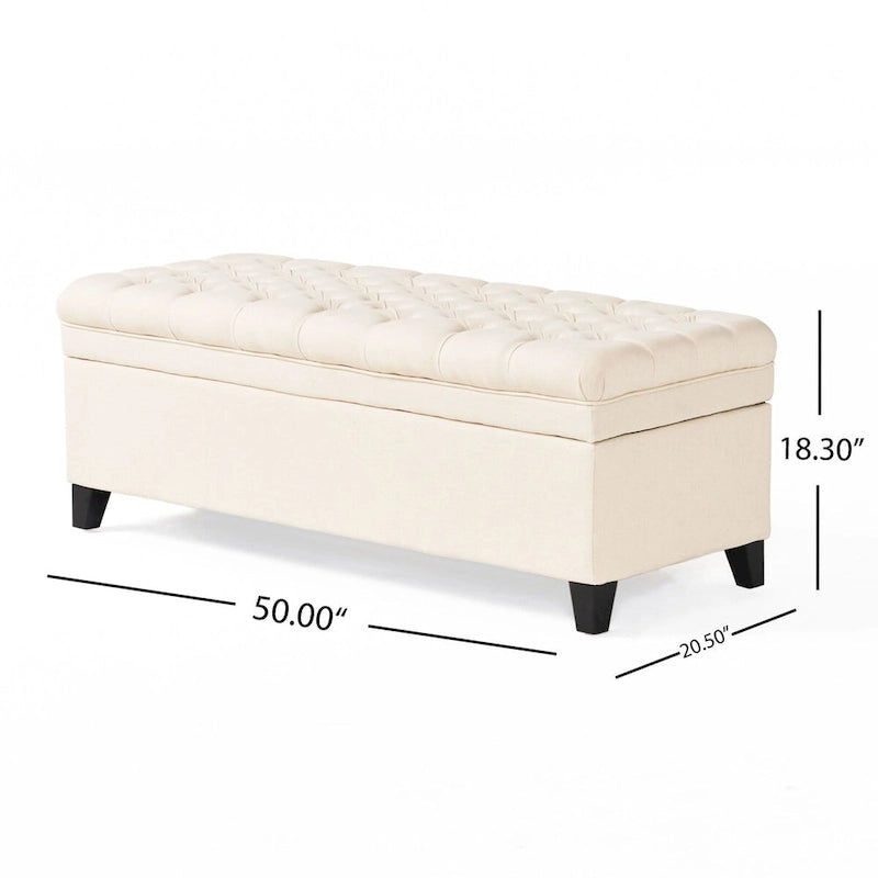 Modern Upholstered Storage Bench for Living Room Entryway-19