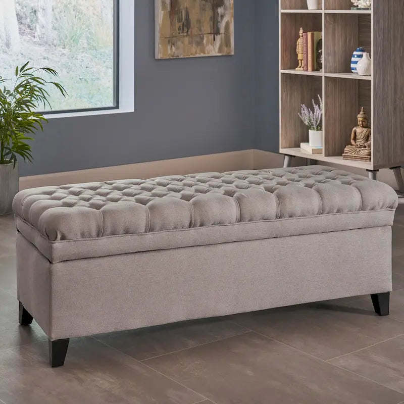 Modern Upholstered Storage Bench for Living Room Entryway-26