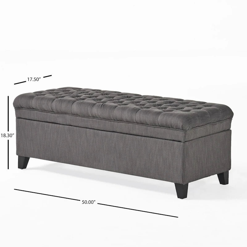 Modern Upholstered Storage Bench for Living Room Entryway-35