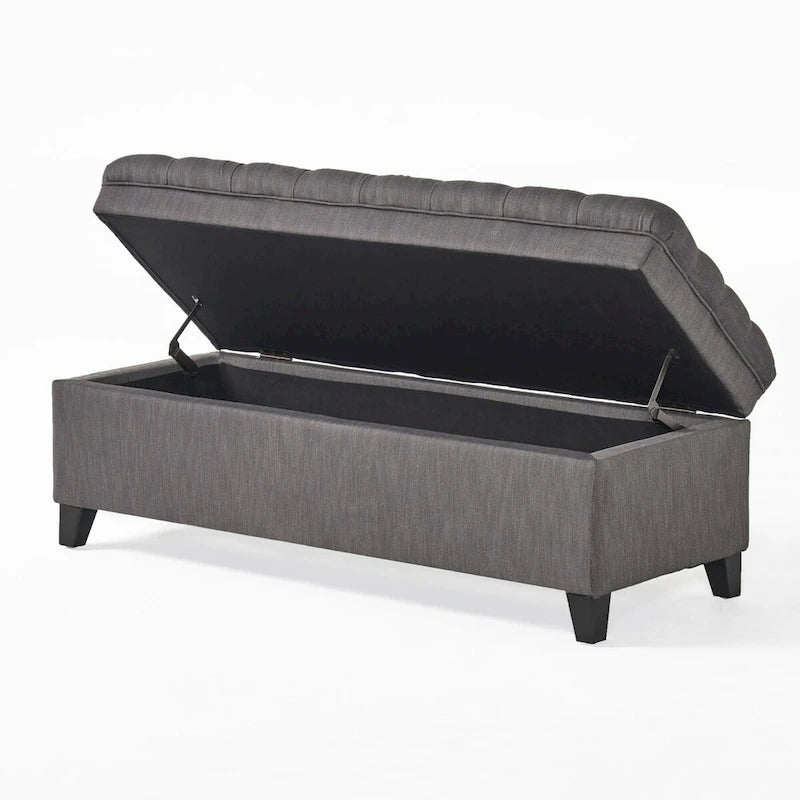 Modern Upholstered Storage Bench for Living Room Entryway-36