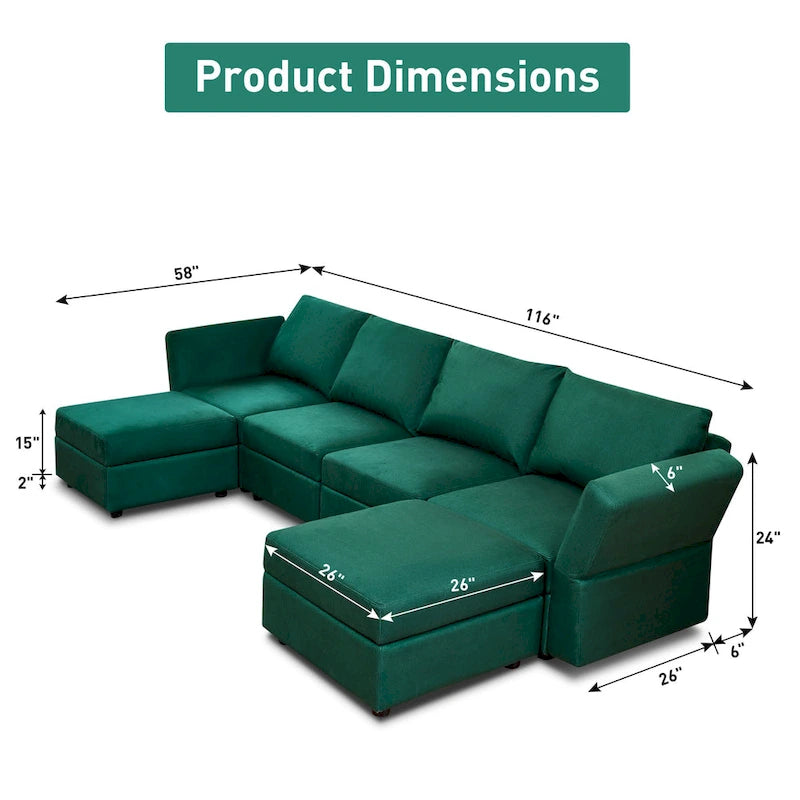 Modular Sofa Modern Sectional Storage Sofa Couch with Free Splicing for Living Room Furniture Set-17