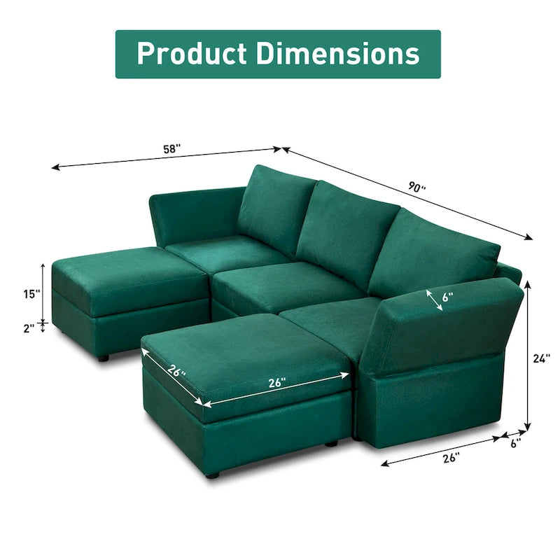 Modular Sofa Modern Sectional Storage Sofa Couch with Free Splicing for Living Room Furniture Set-22