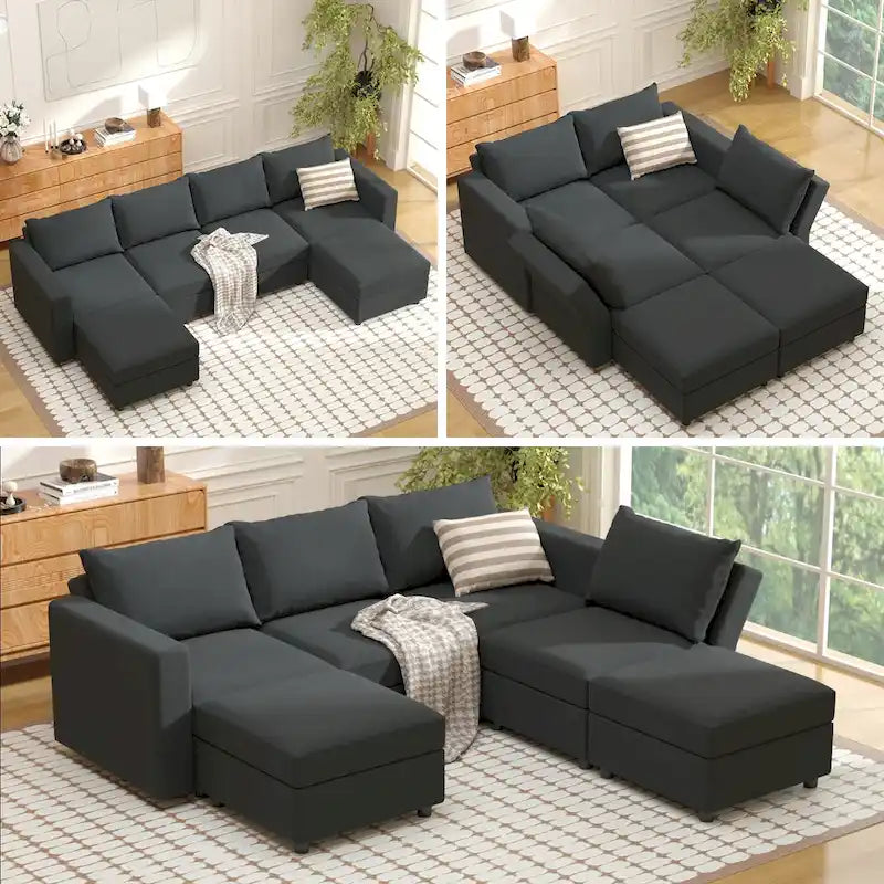 Modular Sofa Modern Sectional Storage Sofa Couch with Free Splicing for Living Room Furniture Set-24