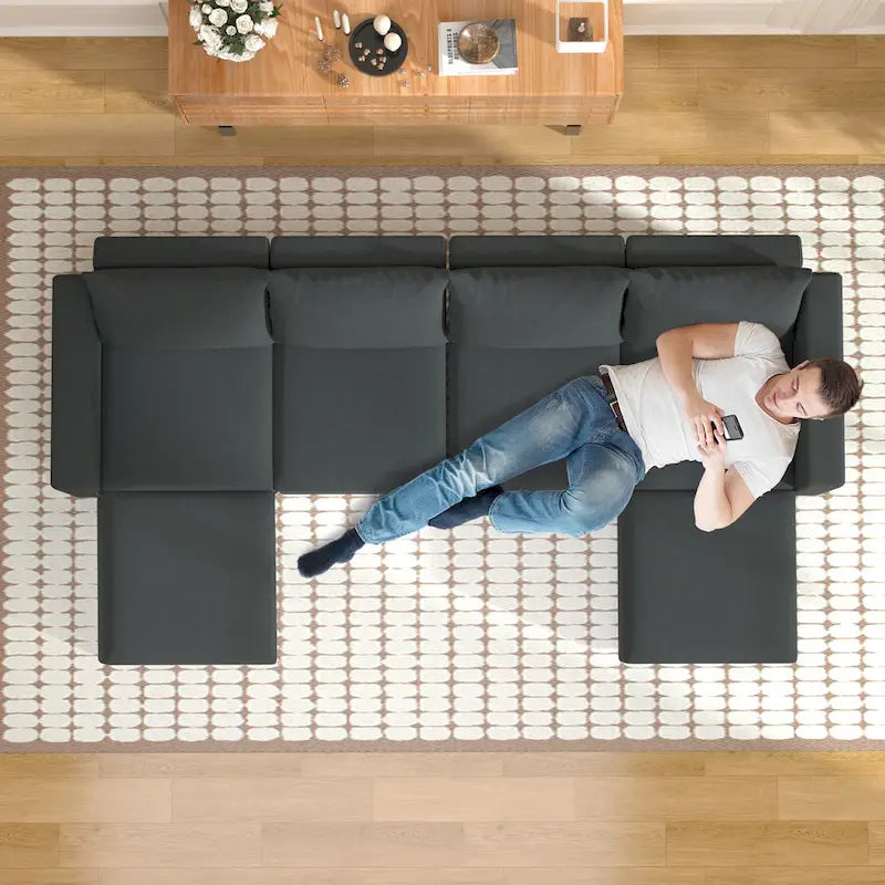 Modular Sofa Modern Sectional Storage Sofa Couch with Free Splicing for Living Room Furniture Set-27