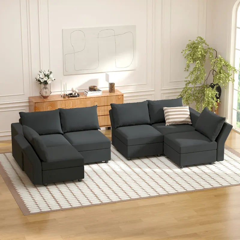 Modular Sofa Modern Sectional Storage Sofa Couch with Free Splicing for Living Room Furniture Set-35