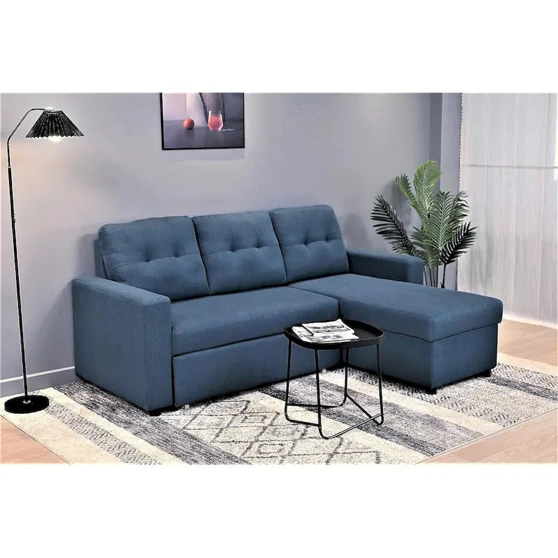 US Pride Furniture 79.92 inch Convertible L-Shaped Sectional Sleeper Sofa Bed Stylish Apartment Furniture-24