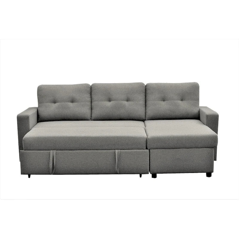 US Pride Furniture 79.92 inch Convertible L-Shaped Sectional Sleeper Sofa Bed Stylish Apartment Furniture-7
