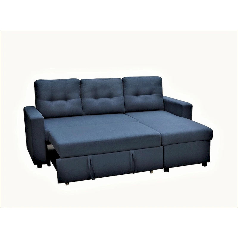 US Pride Furniture 79.92 inch Convertible L-Shaped Sectional Sleeper Sofa Bed Stylish Apartment Furniture-16