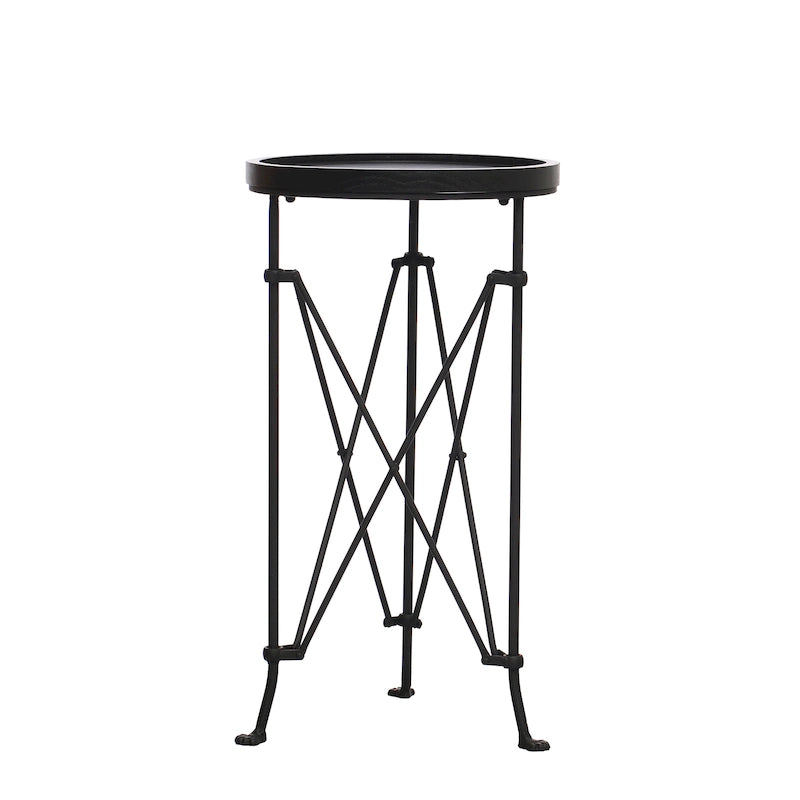 Round Metal Side Table with Claw Feet-38