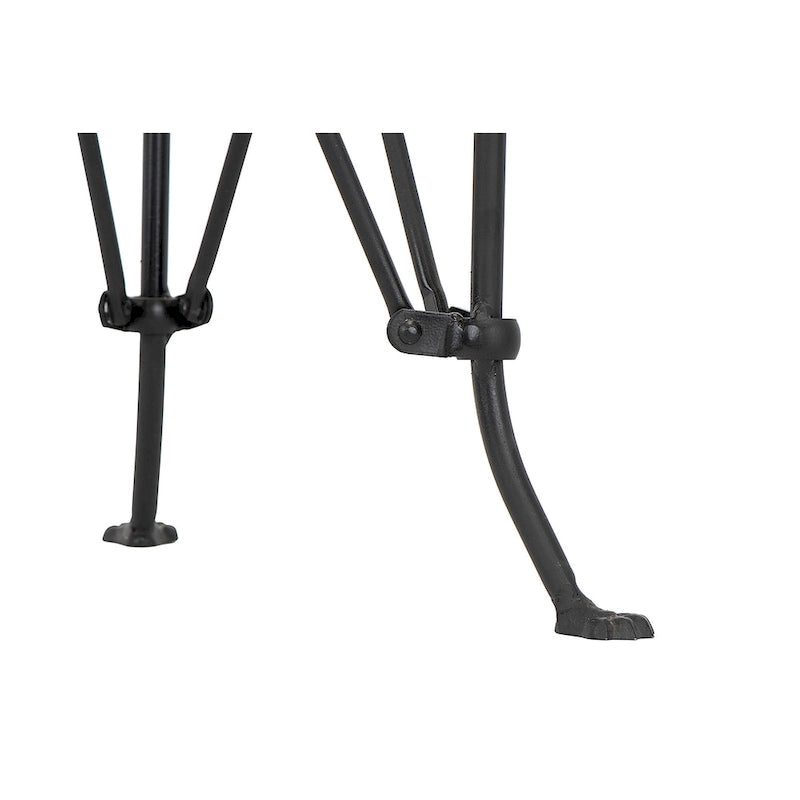 Round Metal Side Table with Claw Feet-5