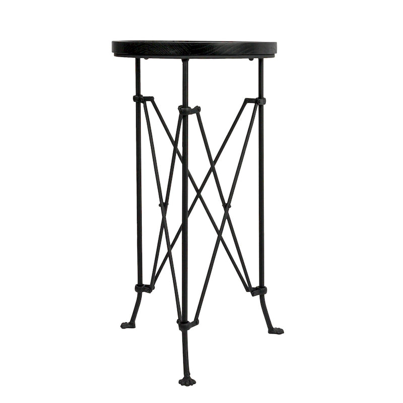 Round Metal Side Table with Claw Feet-18