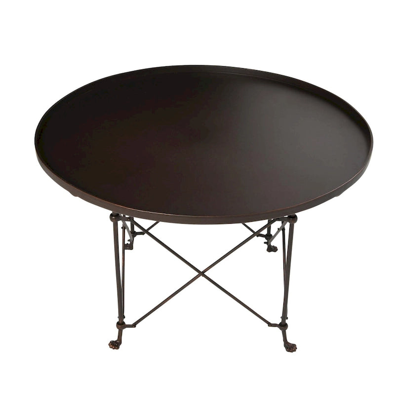 Round Metal Side Table with Claw Feet-27