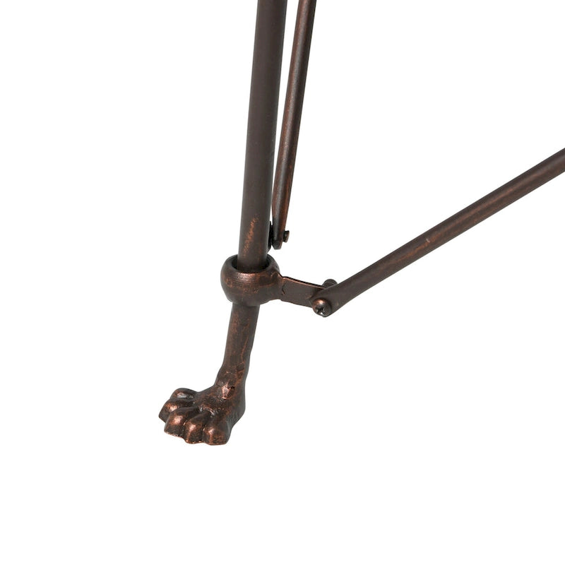 Round Metal Side Table with Claw Feet-33