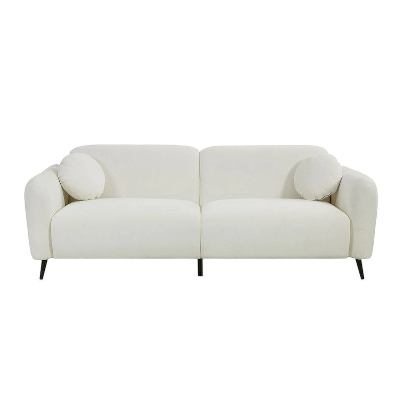 Modern Upholstered Sofa with Metal Base, Luxury Loveseat Sofa for Living Room, Reception-8