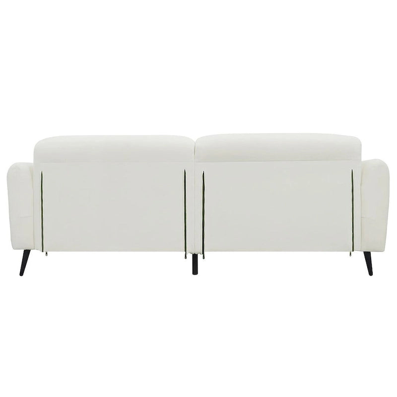 Modern Upholstered Sofa with Metal Base, Luxury Loveseat Sofa for Living Room, Reception-11