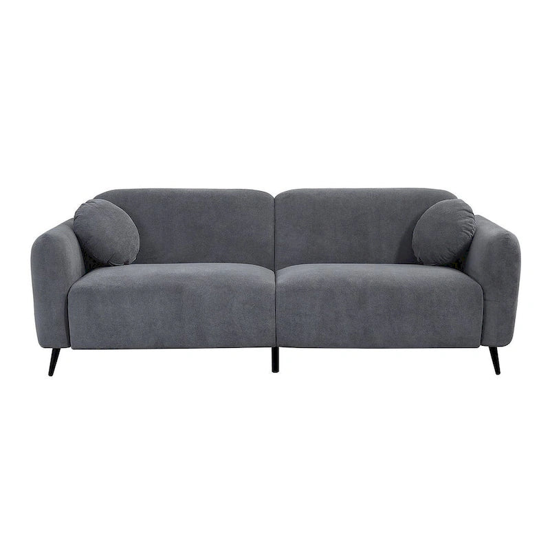 Modern Upholstered Sofa with Metal Base, Luxury Loveseat Sofa for Living Room, Reception-17