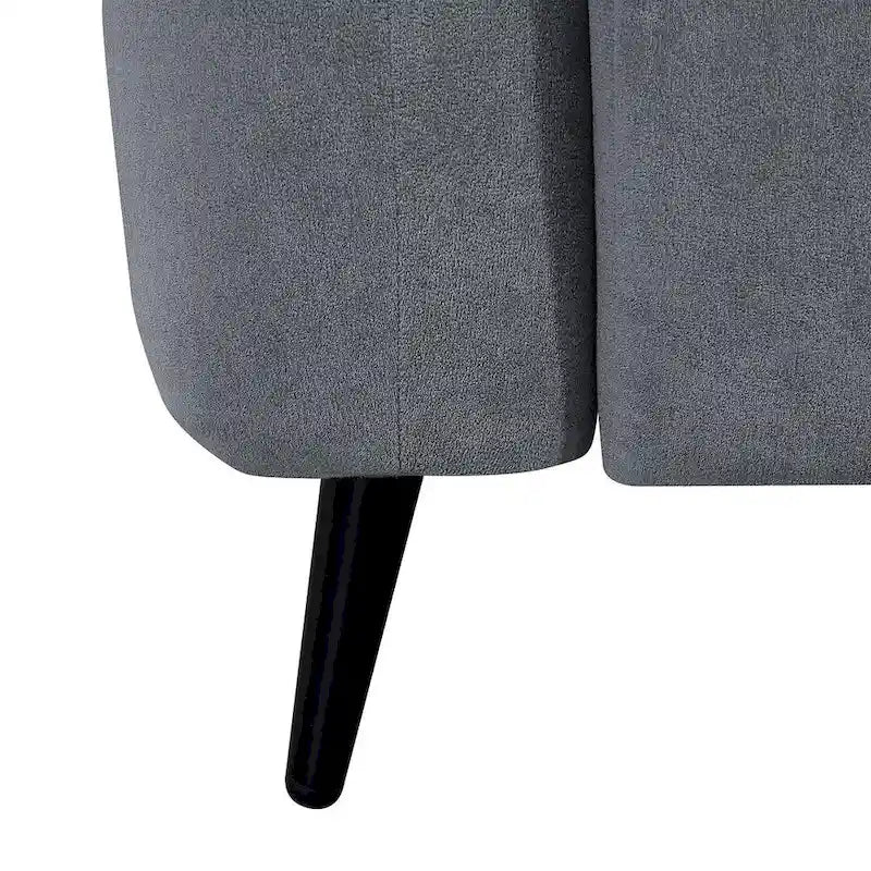 Modern Upholstered Sofa with Metal Base, Luxury Loveseat Sofa for Living Room, Reception-25