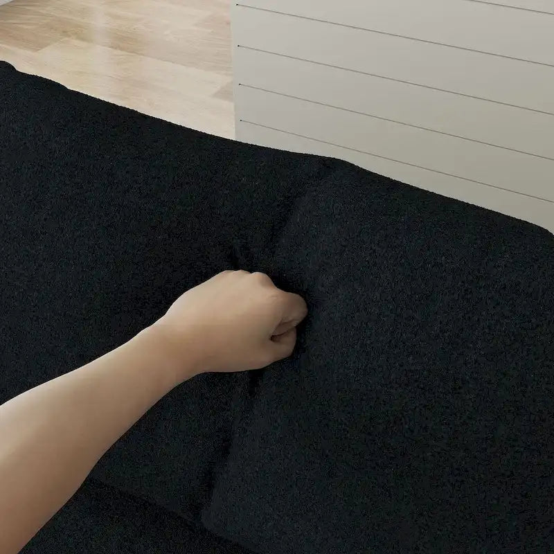 L-Shaped Chenille Sectional Sofa Modern Modular Cushion Back Couch Sofa With 6 Pillows for Living Room-20