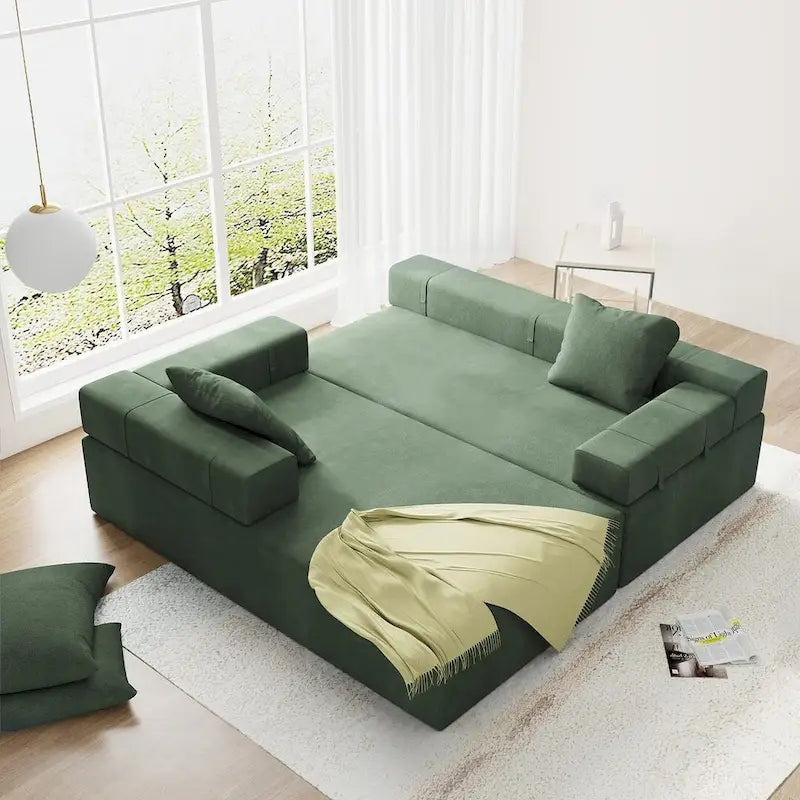 L-Shaped Chenille Sectional Sofa Modern Modular Cushion Back Couch Sofa With 6 Pillows for Living Room-25