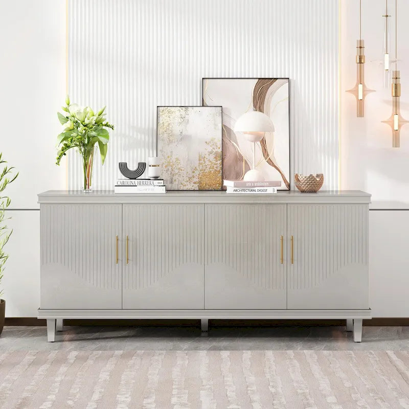 Large 4-Door Cabinet for Living Room, Kitchen, Bedroom, Hallway-36