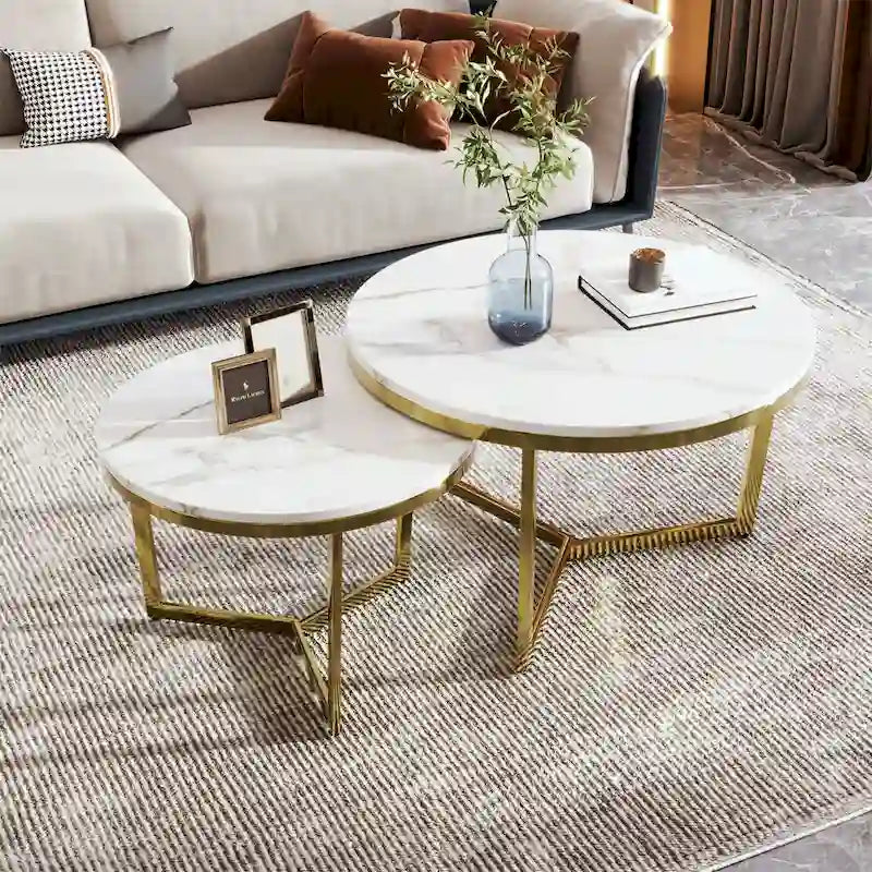 Modern Round Nesting Coffee Table Set-3