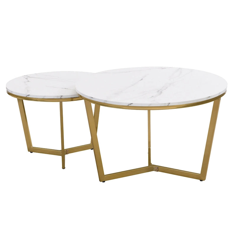 Modern Round Nesting Coffee Table Set-7