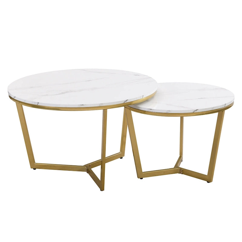 Modern Round Nesting Coffee Table Set-8