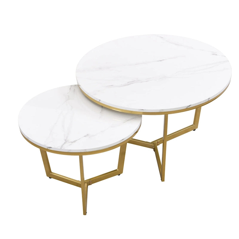 Modern Round Nesting Coffee Table Set-9