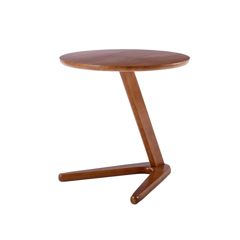 SEYNAR Modern Solid Wood Versatile Round Side Table or Small Accent Piece-10