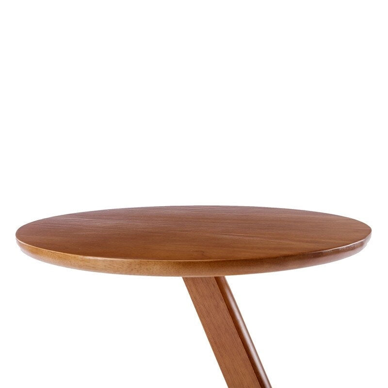 SEYNAR Modern Solid Wood Versatile Round Side Table or Small Accent Piece-6