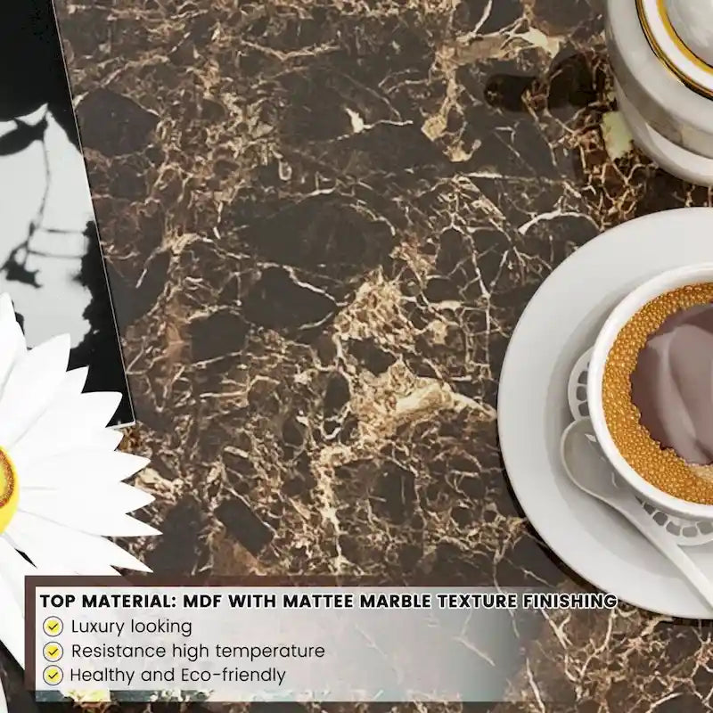 Mieres 39 Wide 2-Tier Faux Marble Top Coffee Table with Steel Frame-7