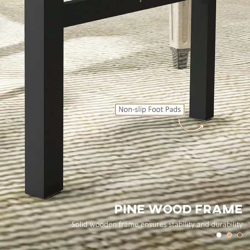 HOMCOM Dining Chairs, Set of 2 Farmhouse Kitchen & Dining Room Chairs with Slat Back, Pine Wood Seating for Living Room-6