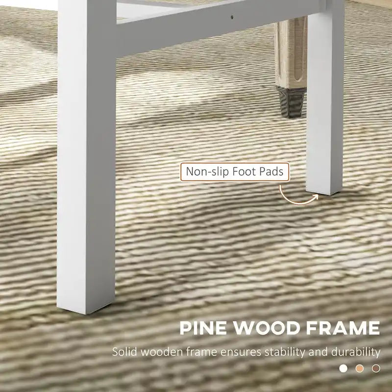 HOMCOM Dining Chairs, Set of 2 Farmhouse Kitchen & Dining Room Chairs with Slat Back, Pine Wood Seating for Living Room-15